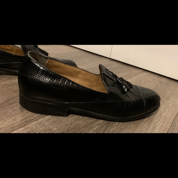 Stacy Adams Mens Alba Shoe,Size 10, Black, Drop Tassel Loafer, Great Condition - Picture 6 of 13